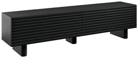Szafka RTV 2-drzwiowa z MDF - 180 cm - Czarny - LUDIMA