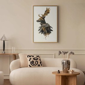 Plakat Leśny jeleń 21x30 cm z ramą złotą bez marginesu ARTGEIST B