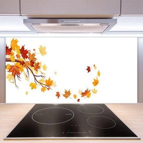 Panel Kuchenny Złote Liście W Stylu Art Deco