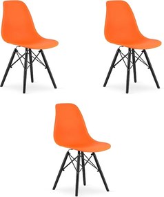 Krzesło ergonomiczne Valora OSAKA z pomarańczowo-czarnymi nogami do salonu x3