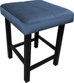 Taboret KLASYK tkanina Welur stelaż metalowy : Kolor Stelaża - Czarny , Kolor tkaniny - VELVET - MG33, Typ tkaniny - Velvet, Wysokość - 45 cm