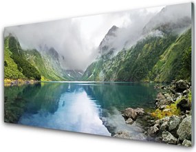 Panel Szklany Odbicie Gór w Jeziorze