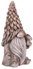 Ogród dekoracja krasnal Grzyb, szary, 25 x 19 x 49cm