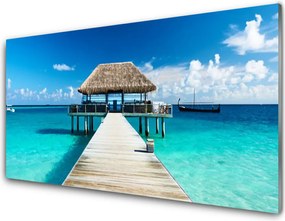 Panel Szklany do Kuchni Monumentalny Most Nad Cieśniną