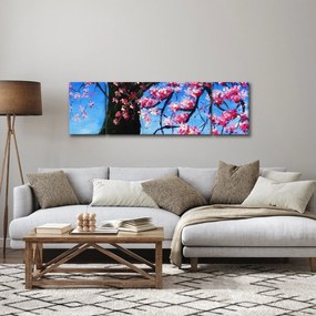 Obraz malowanego kwiatu wiśni (170x50 cm)