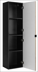 Wiszący słupek łazienkowy czarny + dąb craft złoty N4-B88
