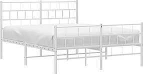 Białe dwuosobowe metalowe łóżko 120x200 A1-P90
