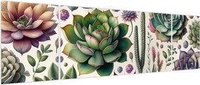 Obraz - Sukulenty (170x50 cm)