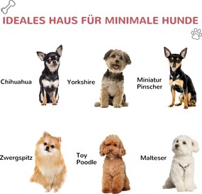 PawHut Buda dla psa na zewnątrz domek dla psa ze świetlikiem dla małych psów metal PP