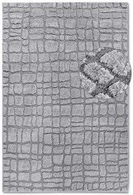 Dywan nowoczesny 3D Elle Collection Gallery Cegiełki szary 80 cm x 120 cm