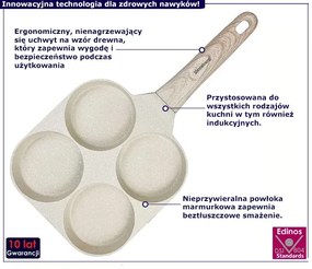 Kremowa patelnia do placuszków i jajek B1-N39