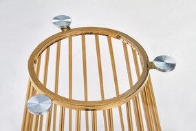 Okrągły stół ze szklanym blatem w stylu glamour Liverpool