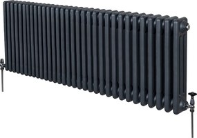 Tradycyjny grzejnik 3-kolumnowy - 600 x 1462 mm - antracytowy szary