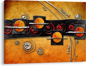 Abstrakcyjny obraz - Planety (70x50 cm)