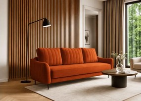 Kanapa Arvella – elegancka sofa 3-osobowa z funkcją spania i pojemnikiem na pościel, dostępna w 6 kolorach tkanin
