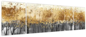 Obraz - Złote drzewa (170x50 cm)