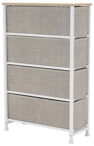 Komoda z szufladami z tkaniny OFELIA, biały