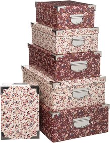 Zestaw pudełek w różnych rozmiarach, karton, 6 szt.