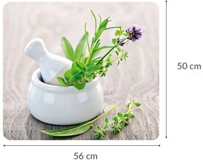 Szklana płyta ochronna HERB GARDEN na kuchenkę – duża, WENKO