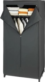 Wenko Składana szafa z folii PEVA z półką Deep Black, 160 x 50 x 75 cm