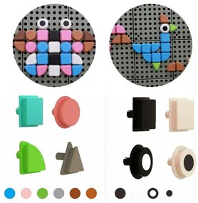 Masterkidz zestaw kołeczki w kształcie figur geometrycznych 64szt do tablic stem
