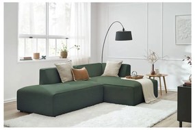 Zielony narożnik modułowy (prawostronny/w kształcie litery L) Megeve – Bobochic Paris