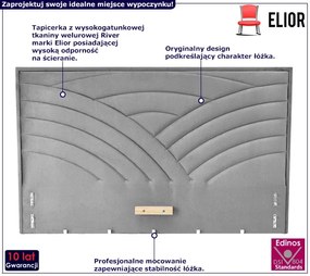 Szary pikowany zagłówek do łóżka B9-E89