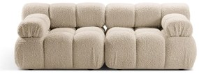 Beżowa sofa modułowa z materiału bouclé 188 cm Bellis – Micadoni Home