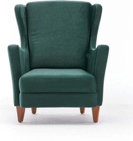 Zielony fotel typu uszak Lola Brejer – Artie