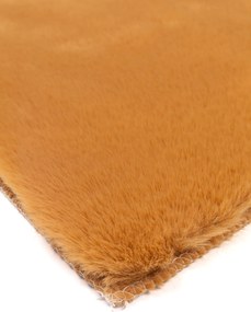 Dywan Futrzany Rudy 60x90 cm Włochaty Miękki Dekoracyjny Antypoślizgowy