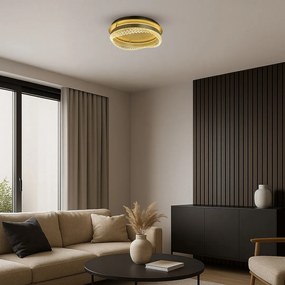 Lampa sufitowa złota, kryształki PRECIOSA 36W LED
