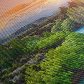 Obraz - Leśny krajobraz górski (170x50 cm)
