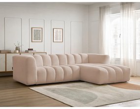 Beżowy narożnik (prawostronny/z szezlongiem) Talia – Bobochic Paris