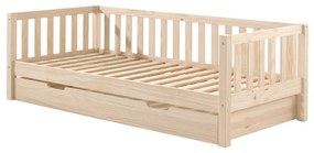 Łóżko dziecięce z litego drewna sosnowego ze stelażem 90x200 cm Fritz – Vipack