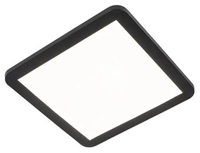 Plafon / Lampy sufitowe czarny 30 cm z LED 3-stopniowy ściemniacz IP44 - Steve Nowoczesny Oswietlenie wewnetrzne