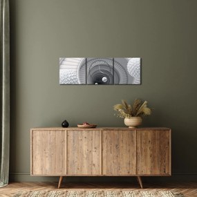 Obraz abstrakcji 3D (z zegarem) (90x30 cm)