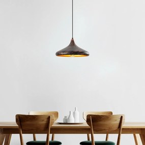 Lampa wisząca Barek - 11546, czarna/miedziana