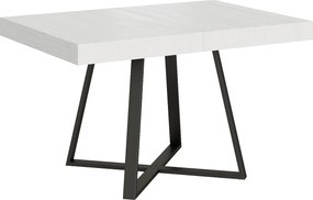 Stół rozkładany 130/234x90 cm Abbraccio frassino biała nogi antracytowe