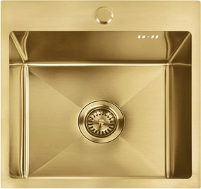 Zlewozmywak stalowy REA Leo 40 Złoty szczotkowany