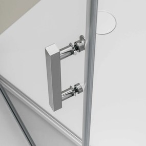 Ścianka prysznicowa narożna EX4168 mm - Prawdziwe szkło Nano - Podnoszone/opuszczane drzwi na zawiasach - 90 x 90 x 195 cm