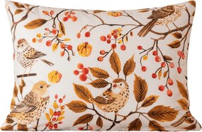 Poszewka na poduszkę z mikrofibry BIRDS PUMPKIN 70x90 cm, brązowy