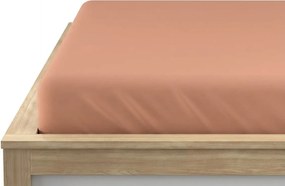 PrzytulneMieszkanie.pl Prześcieradło jersey BASIC morelowe 90 x 200 cm