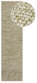 Chodnik z mieszanki wełny tkany ręcznie w kolorze khaki 60x230 cm Minerals – Flair Rugs