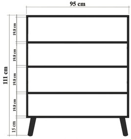 Biała szafka 95x111 cm Multilux – Kalune Design