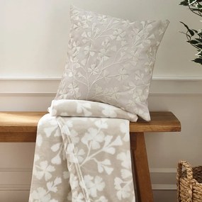 Beżowy polarowy koc 200x240 cm Brooke Floral – Catherine Lansfield