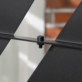 Outsunny Parawan Zewnętrzny 122x198 cm Design Liścia Palmy Stabilne Noggi | Aosom PL