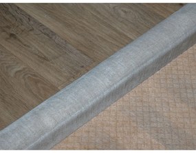 Jasnoszare tapicerowane łóżko dwuosobowe ze schowkiem i stelażem 180x200 cm Jade – Bobochic Paris