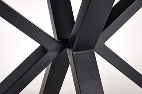 Stół rozkładany PLATAN 140(180)x85 biały marmur/czarny HALMAR