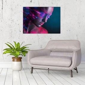 Błyszczący obraz kobiety (70x50 cm)