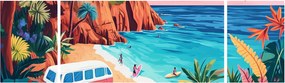 Obraz - Karawan nad oceanem (170x50 cm)